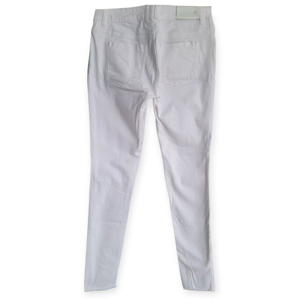 Anine Bing White Distressed Low-Rise Skinny Jeans Size 26 Designer Denim - Picture 5 of 16